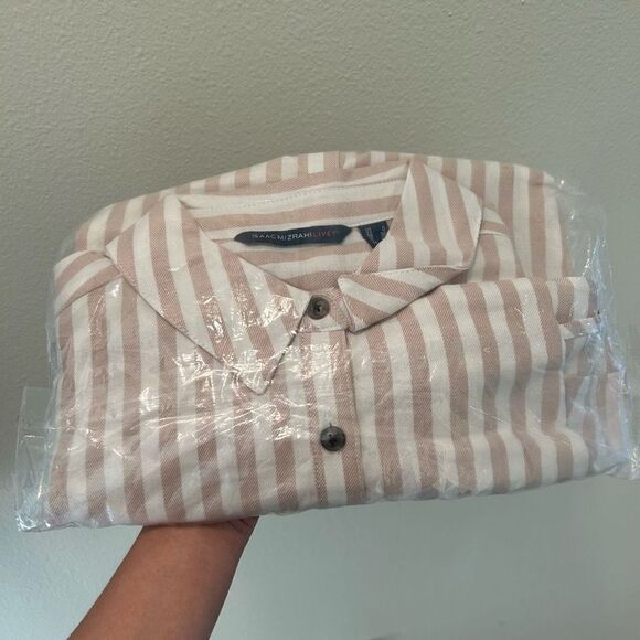 NWT Size 0 Isaac Mizrahi Live! Blouse Stripe - Picture 8 of 8